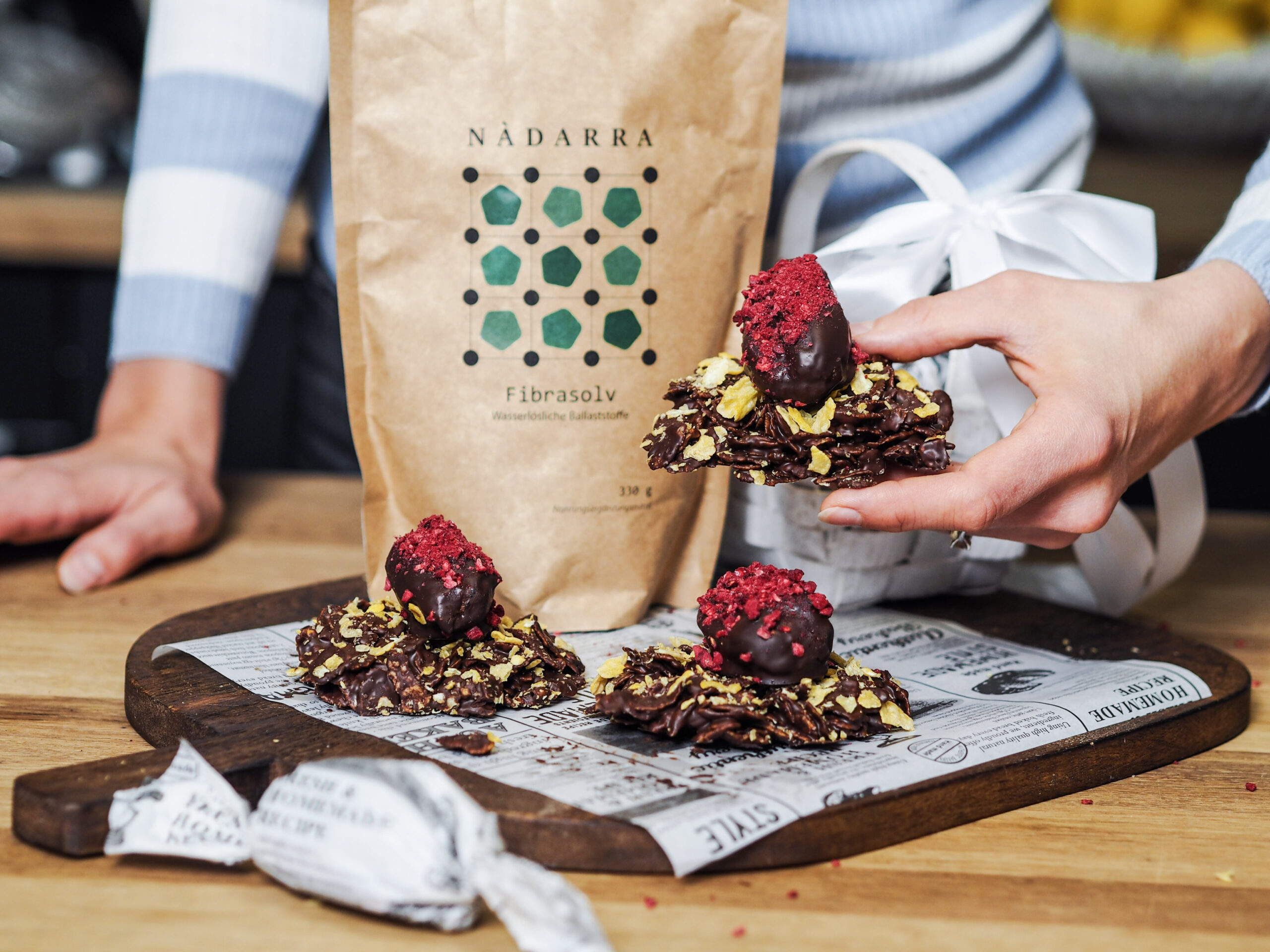 Osternest mit Ballaststoff-Praline