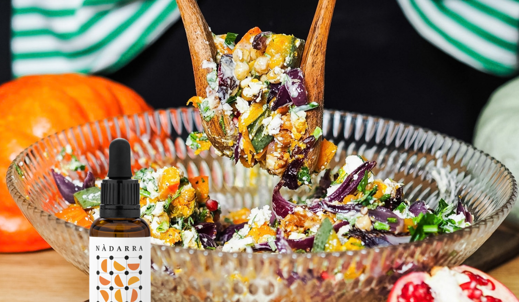Herbstsalat mit Q10-Dressing